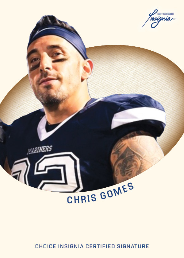 Chris Gomes LFLS trading card &ndash; front
